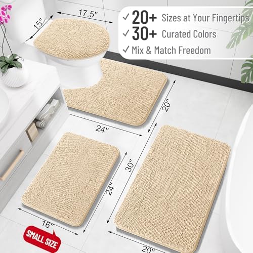 OLANLY Bathroom Rugs 35x24, Extra Soft Absorbent Chenille Bath Rugs - Image 2