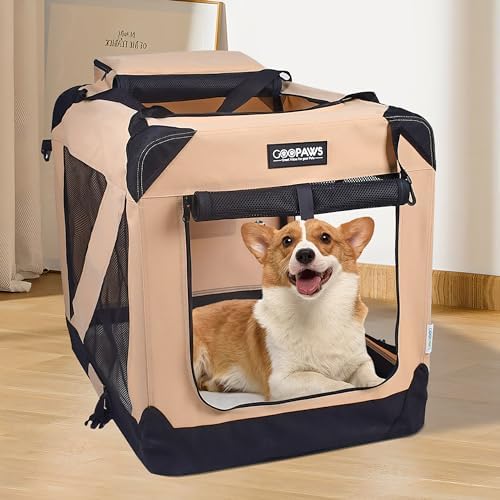 JESPET 3 Door Portable Collapsible Soft Dog Crate Carrier - Image 5