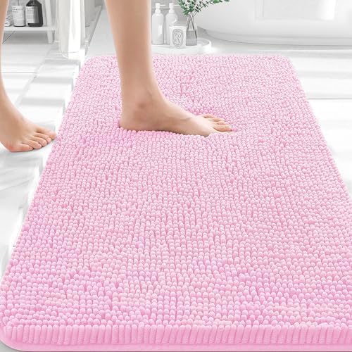 OLANLY Bathroom Rugs 35x24, Extra Soft Absorbent Chenille Bath Rugs by OLANLY