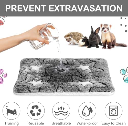 Haull 4 Pcs Waterproof Guinea Pig Bedding Mat, Double Star, 13 x 10 - Image 6