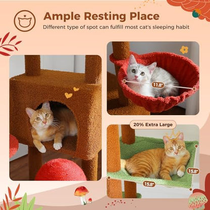 PEQULTI Floor to Ceiling Cat Tree Tower, Height Adjustable 230-252cm - Image 5