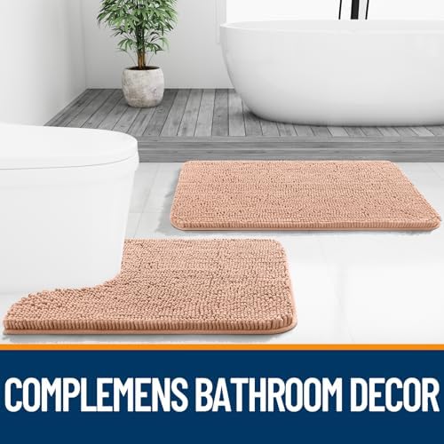 OLANLY Bathroom Runner Rugs 45x27, Extra Soft Absorbent Chenille Bath Rugs - Image 7