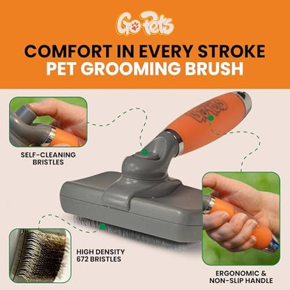 GoPets Self-Cleaning Slicker Brush - Image 4