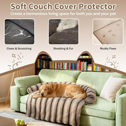 WATANIYA PET Medium Dog Couch Bed, Fluffy Washable Couch Protector - Image 4
