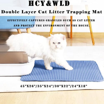 Cat Litter Mat, Double Layer Cat Litter Box Mat - Image 2