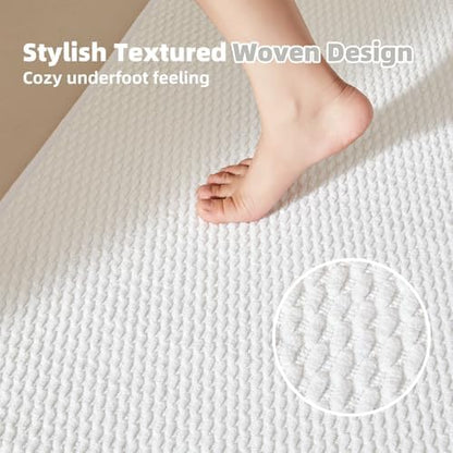 TYUU Bathroom Runner Rug, Long Bath Mat Washable Thin Quick Dry Low Pile - Image 3