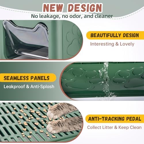 Covered Cat Litter Box, Extra Large Drawer Design - Image 5
