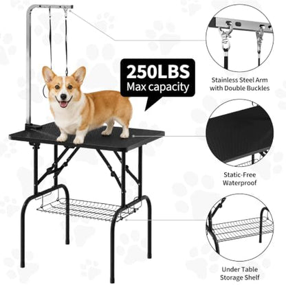 Garvee 32''H Pet Grooming Table, Adjustable & Anti-Slip Dog Grooming Table - Image 2