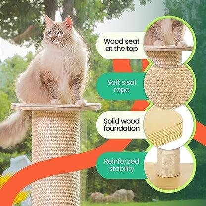 50" Tall Cat Scratching Post, Extra-Large Post - Image 6