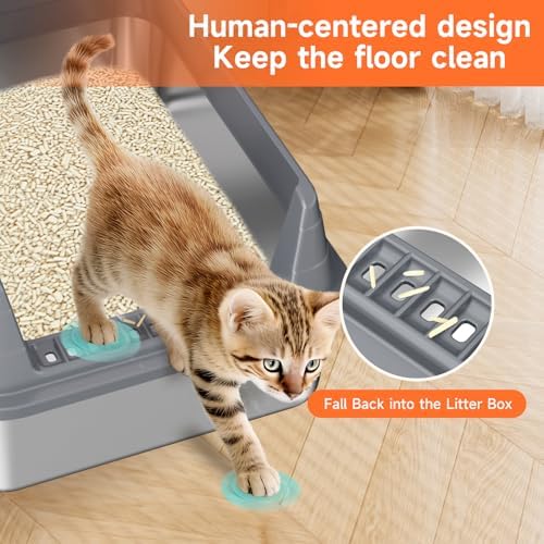 Stainless Steel Cat Litter Box Low Entry Litter Pan Include Scoop - Image 4
