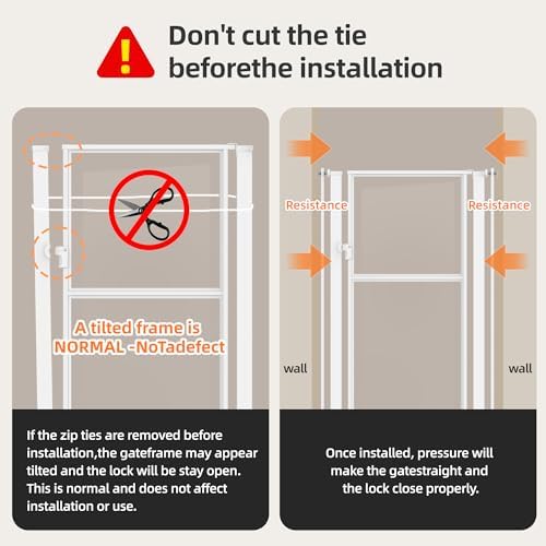 56" Extra Tall Clear Cat Gate, 37.4‑41.3" Wide Pet Gate - Image 2