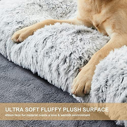 BFPETHOME Dog Beds for Large Dogs, Plush Dog Crate Bed Fluffy Cozy Kennel Pad - Image 3
