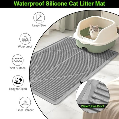 Mofason Rubber Cat Litter Mat Litter Box Mat - Image 4