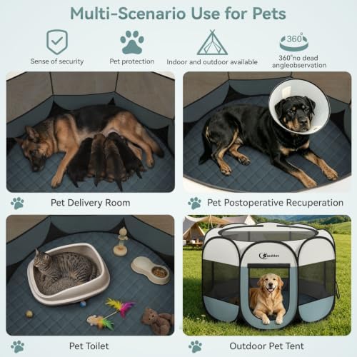 Siedihit Dog Playpen Tent Crate Cage - Image 3