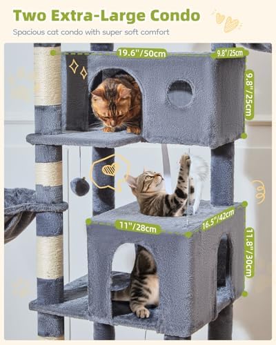 Taoqimiao 76in Cat Tree, Tall Sturdy Cat Tower - Image 5