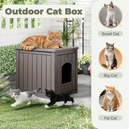Cat Litter Box Enclosure, Enclosed Cat Litter Box Raised Floor, Openable Front - Image 6