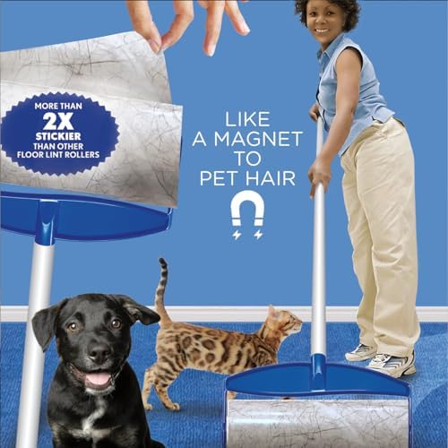 LOLA Rola Sticky Mop Refills, Giant Adhesive Roller, 180 Sheets, Traps Dirt - Image 2