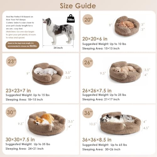 EHEYCIGA 26" Calming Donut Dog Bed - Image 3