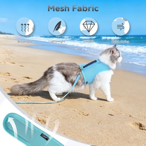Cat Harness and Leash Set for Walking Escape Proof, Extra Large - Image 6