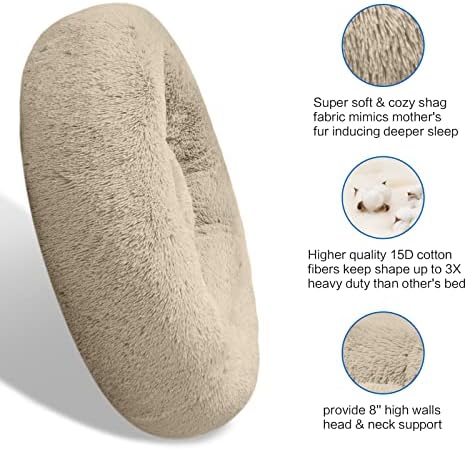 SAVFOX 23 inches Calming Donut Dog Bed - Image 3