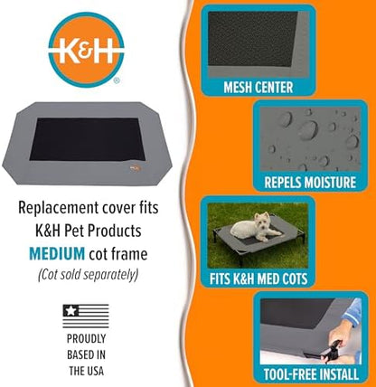 K&H Outdoor Elevated Dog Bed Pet Cot Replacement Cover, Medium 32x25in - Image 4