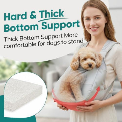 Dog Sling Carrier Front with Thicken Bottom Support - Image 3