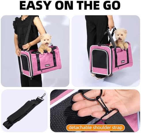 Cat Carrier for Travel, Soft-Sided, Top Loading, Privacy Curtain, to 20 lbs - Image 6