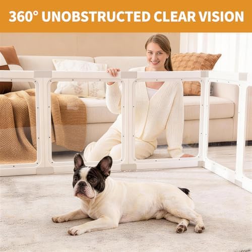 Acrylic Dog Playpen Indoor for Small Dogs & Puppies - Image 3