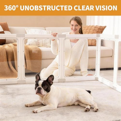 Acrylic Dog Playpen Indoor for Small Dogs & Puppies - Image 3