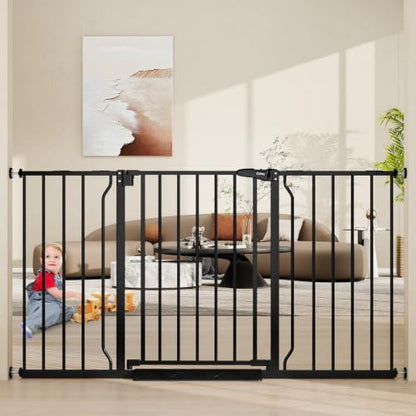 29"-55" Wide Baby Gate for Stairs & Doorways, Auto Close Dog Gate by Cideny