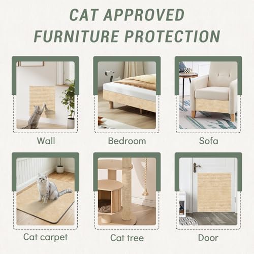 Couch Wall Corner Protector for Indoor Cats, 39.3x15.8In - Image 6
