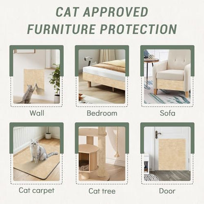 Couch Wall Corner Protector for Indoor Cats, 39.3x15.8In - Image 6
