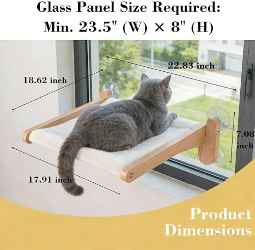 Cat Window Perch with Bird Feeder, Suction Cup Window Cat Bed - Image 2