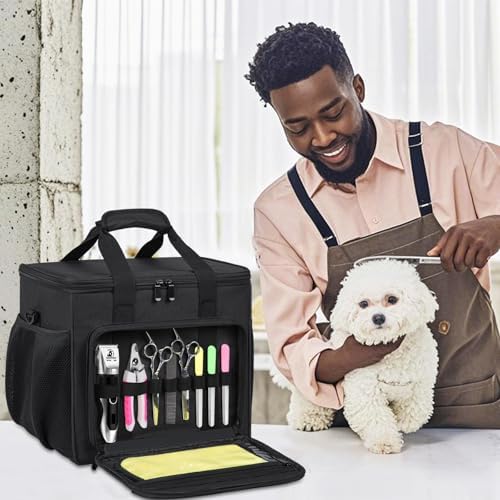 GMAK Pet Grooming Bag, Pet Hair Clipper Organizer Grooming Bag - Image 6