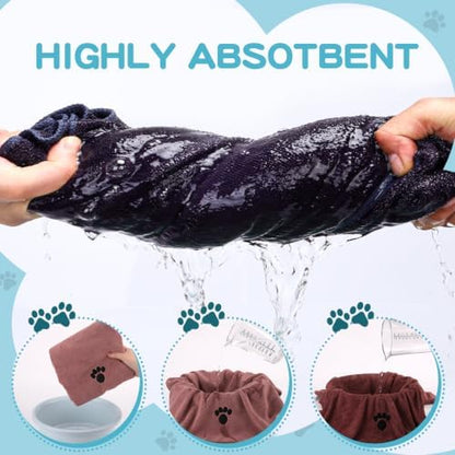 Microfiber Dog Towels 6 Pack, Perfect Shower & Bath Supplies - Image 4