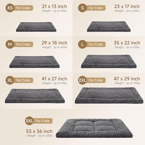 Exsnugy Washable Dog Bed Mat Medium Size Fluffy Pet Crate Pad 30x19 - Image 5