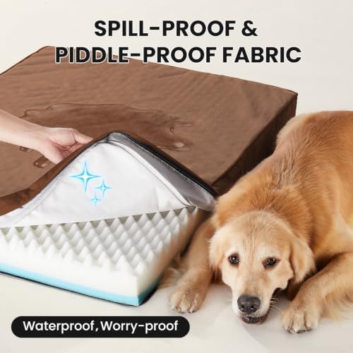 OhGeni Orthopedic Waterproof Large Dog Bed, Memory Foam, 41 inch - Image 6