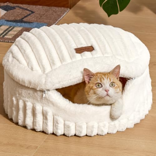 FUKUMARU Cat Cave Bed, 2-in-1 Enclosed Cat Bed by FUKUMARU