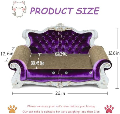 Luxury Cardboard Cat Scratcher Sofa Bed, Couch Shaped Cat Scratching Board - Image 3