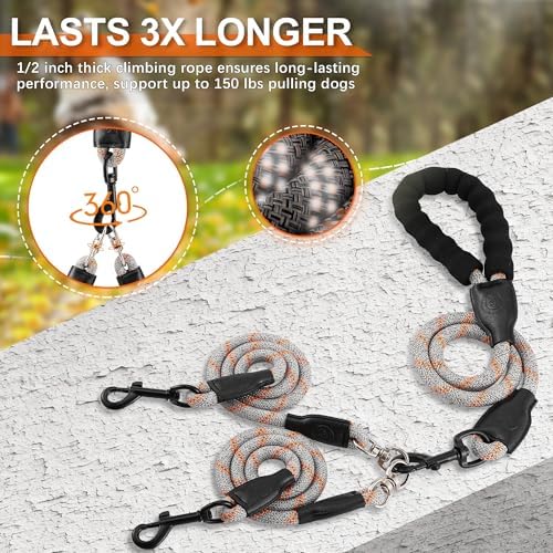 Double Dog Leash for Two Dogs - Image 2