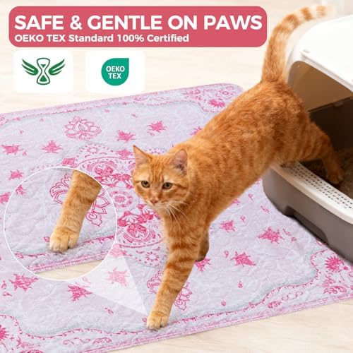 Homimp Cat Litter Mat 2 Pack, Litter Trapping Mat Contains Mess from Box - Image 3