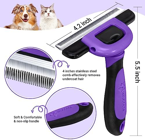 MIU COLOR Pet Grooming Brush, Deshedding Tool - Image 2