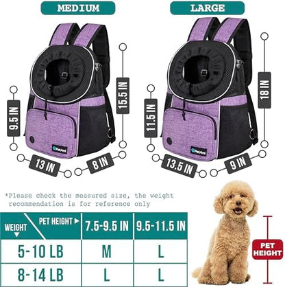 PetAmi Adjustable Cat & Dog Chest Carrier Backpack, Ventilated - Image 2