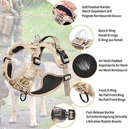 HEELE Dog Harness, No Pull Adjustable Padded Reflective Harness - Image 2