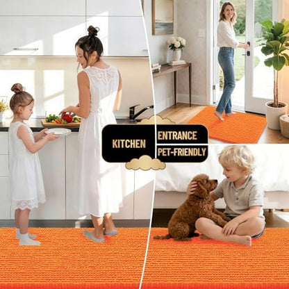 OLANLY Thick Chenille Bathroom Runner Rugs Mats 44x24 - Image 6