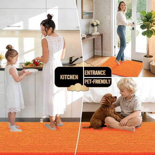 OLANLY Thick Chenille Small Bathroom Rugs 24x16, Absorbent Bath Mat - Image 6