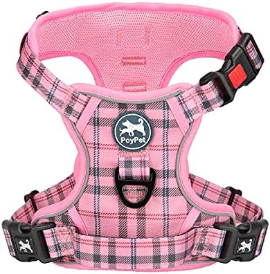 PoyPet Plaid Dog Harness Large, No Pull Vest by PoyPet