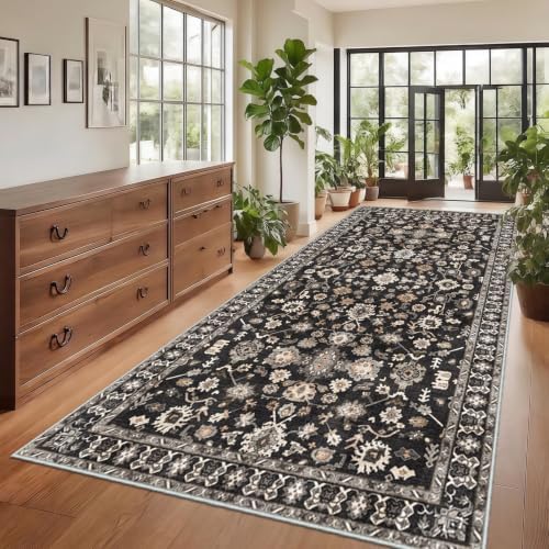 Washable Foyer 5x10 Runner Rugs: Soft Non-Slip Area Rug by NYZEL