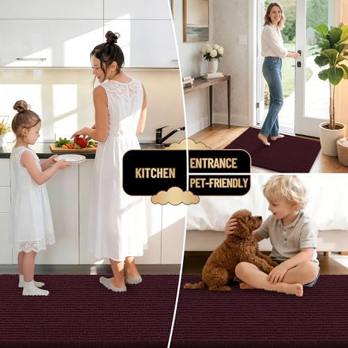 OLANLY Thick Chenille Small Bathroom Rugs Mats 24x16 - Image 6