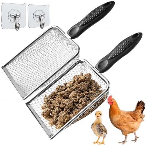 Chicken Poop Scooper, 2 Pack Metal Mesh Shovel by Unknown